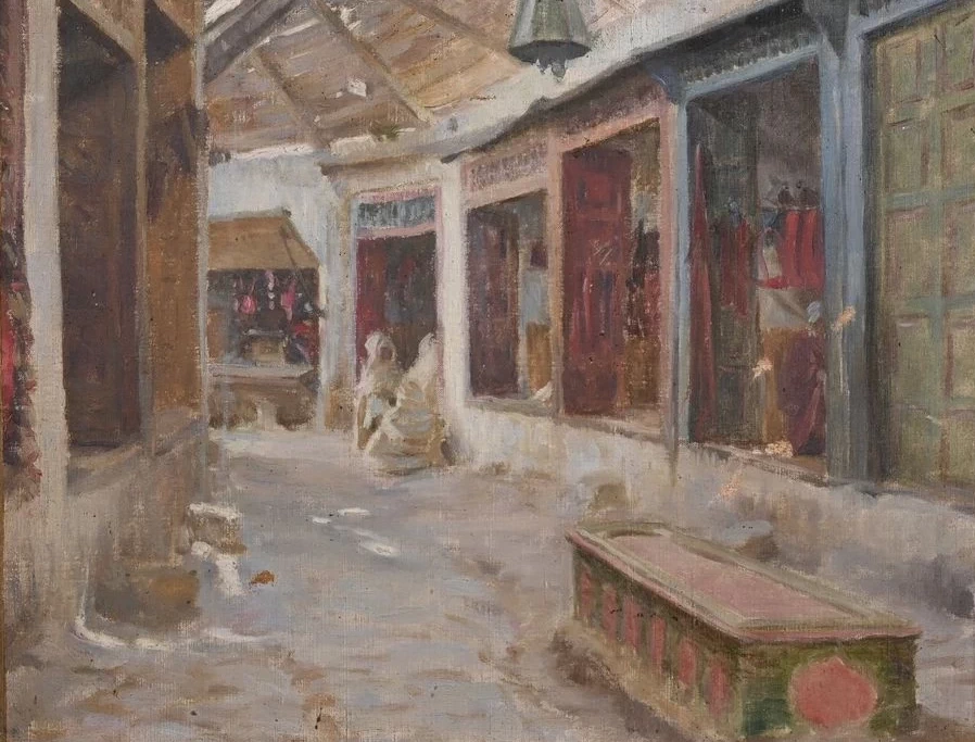 Paul Émile Chabas - Nel souk di Sellines, attribuito